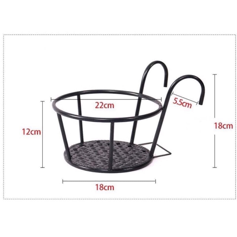 Giỏ Sắt Tròn Treo Chậu Hoa Ban Công Hàng Loại 1 ( Hàng Loại 1),hàng đẹp và sẵn kho