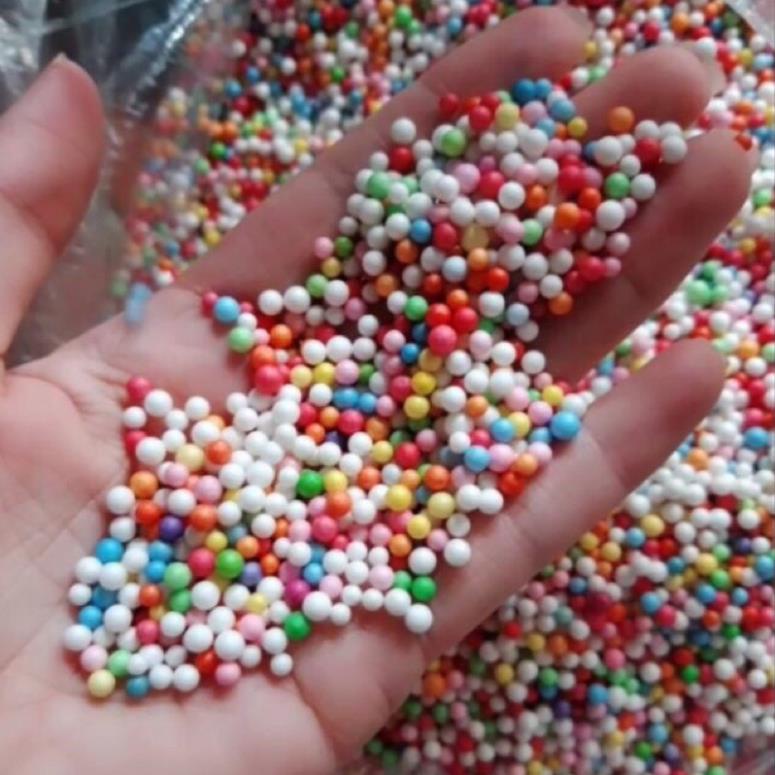 1kg Hạt xốp mix màu bỏ hộp quà,làm smile,trang trí,xốp màu cực nhiều