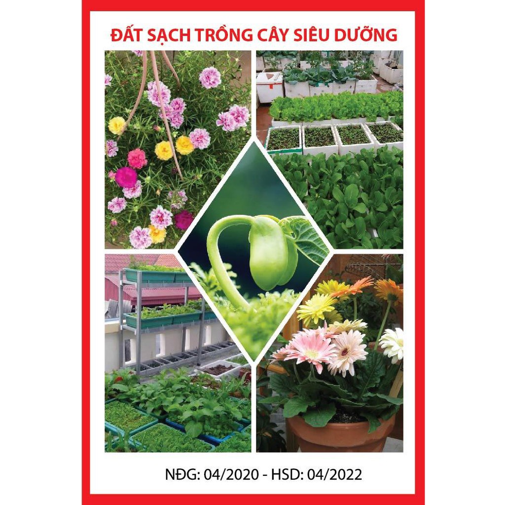 1 Kg Đất Sạch Trồng Cây Siêu Dưỡng Chuyên Dùng Cho các loại cây cảnh Và Các Loại Hoa, Rau Củ