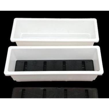 Combo 4 món gồm 2 chậu và 2 giá treo 48x20x16 chậu trồng cây hoa, giá sắt treo ban công