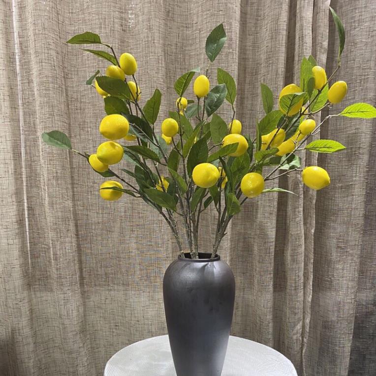Cành quả chanh vàng trang trí decor nhà cửa - Cành 6 Quả siêu sang trang trí tết