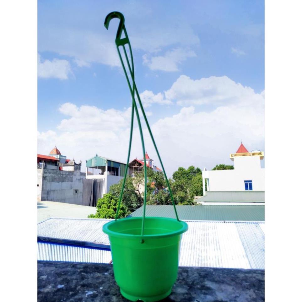10 chậu treo trồng cây, trồng hoa - chậu nhựa treo tròn hàng đẹp đủ màu sắc