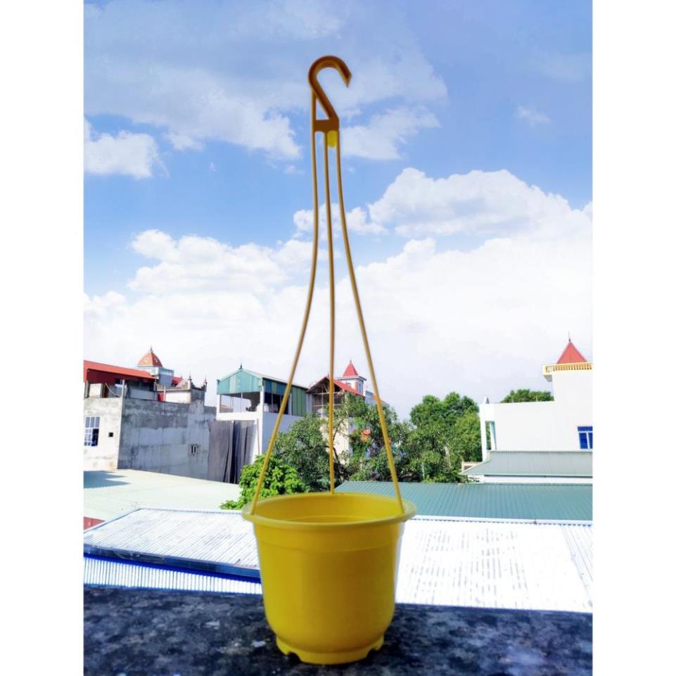 10 chậu treo trồng cây, trồng hoa - chậu nhựa treo tròn hàng đẹp đủ màu sắc