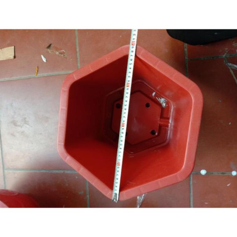 Chậu lục giác FA 350, Fa380, Fa450, FA480 màu đỏ gạch đủ size