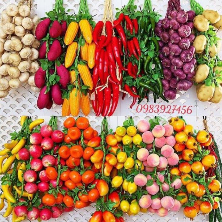 Dây hành tỏi ớt, lạc trang trí (củ quả giả)