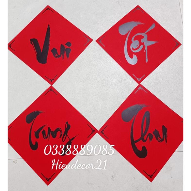 Chữ Thư Pháp Vui Tết Trung Thu trang trí, sẵn kho, rất đẹp dùng cho Tết trung thu