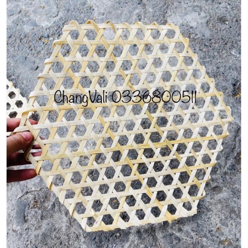 Vỉ tre, phên tre hình lục giác trang trí tết, decor nhà cửa siêu đẹp