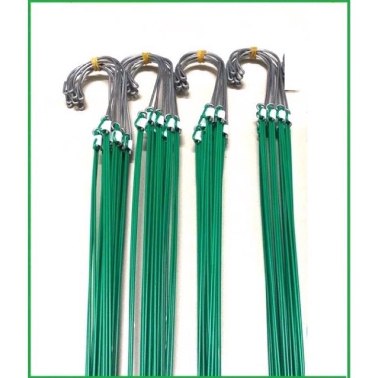 Combo 100 Móc Kẽm bọc nhựa Treo Chậu Lan chậu cảnh dài 80cm chống gỉ siêu đẹp