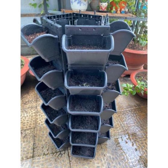 Bộ chậu vườn tường thông minh-trồng cây,trồng rau,cảnh quan-1m2-30chậu