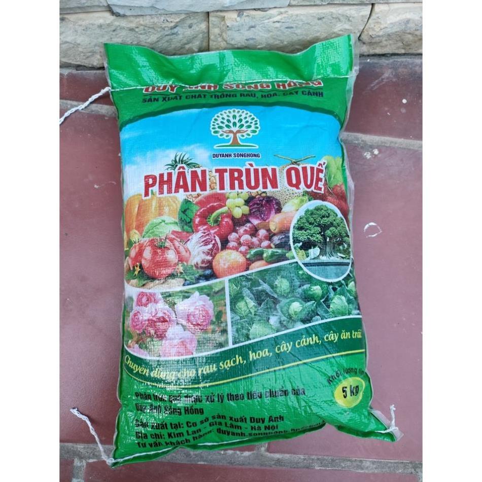 Phân trùn quế Duy Anh 5kg trộn đất trồng rau