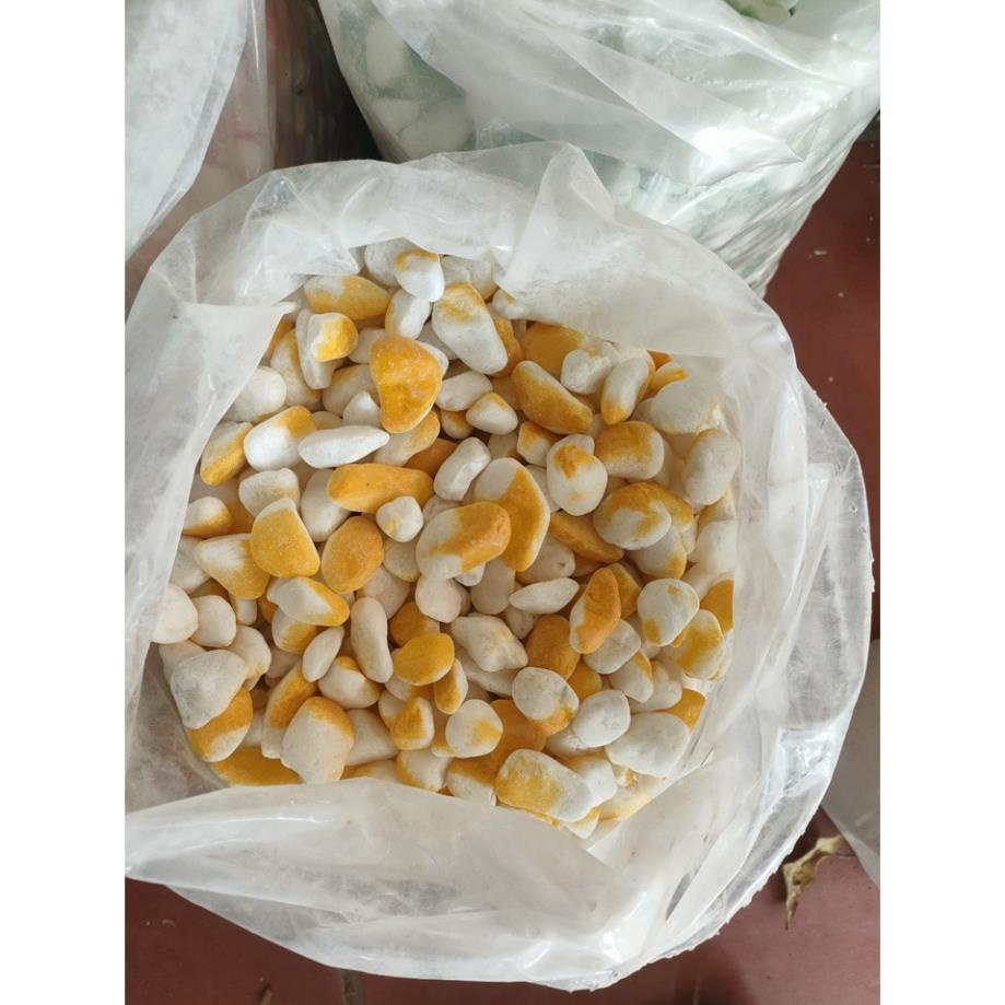 1 KG Sỏi ( Đá ) đủ màu không phai trang trí bề mặt chậu cây, bể cá, thủy