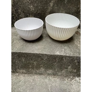 Chậu Gân sọc để bàn màu Vàng Đồng, trắng derco siêu siêu đẹp ạ - Ảnh thật