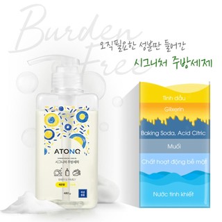Nước rửa bình sữa & chén bát đậm đặc thuần chay, có thể rửa được rau củ quả, Thương hiệu Atono2