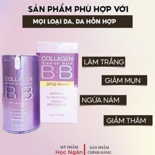 Kem nền trang điểm chống nắng BB Cream Collagen, làm mờ vết thâm, vết nhăn, làm căng, trắng sáng da