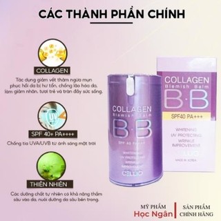 Kem nền trang điểm chống nắng BB Cream Collagen, làm mờ vết thâm, vết nhăn, làm căng, trắng sáng da
