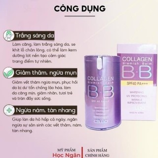 Kem nền trang điểm chống nắng BB Cream Collagen, làm mờ vết thâm, vết nhăn, làm căng, trắng sáng da