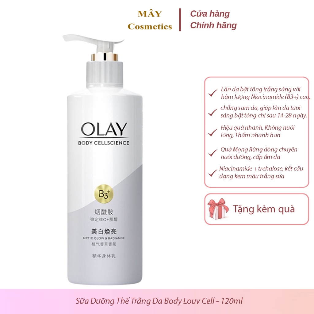 Sữa Dưỡng Thể Trắng Da OLAY Vitamin B3+ Retinol/Vitamin C Olay Bright ...