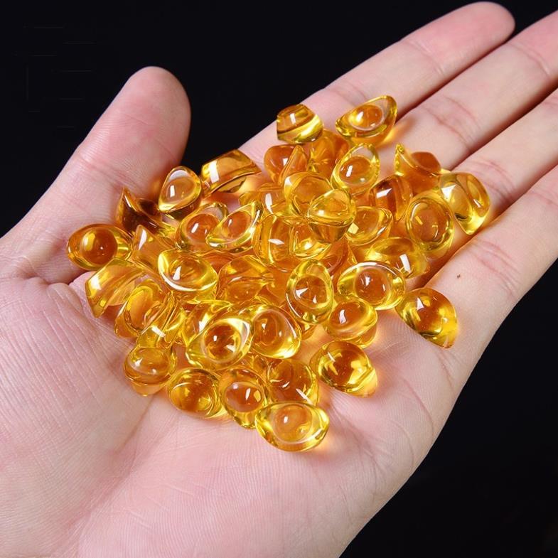 Hủ vàng bát Tụ Bảo Bồn 6cm 8cm kèm thỏi kim nguyên bảo thủy tinh pha lê