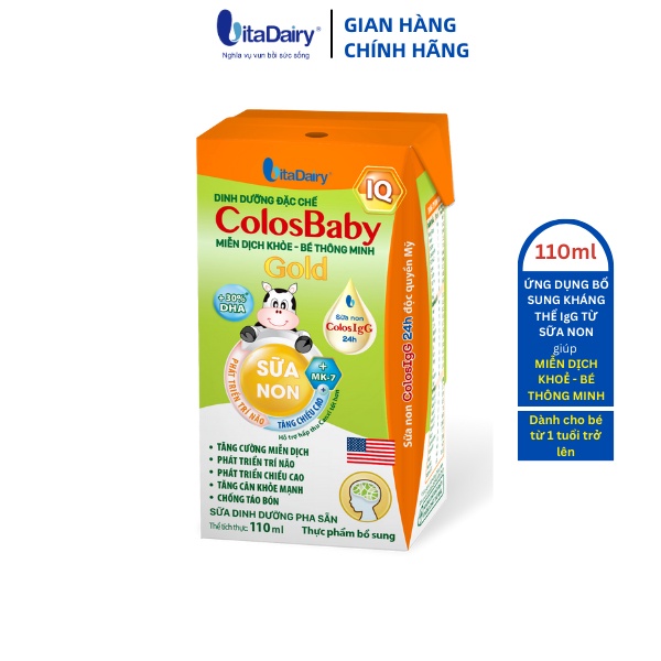 Ảnh SUDD ColosBaby IQ Gold 110ml - thùng 48 hộp - VitaDairy 2