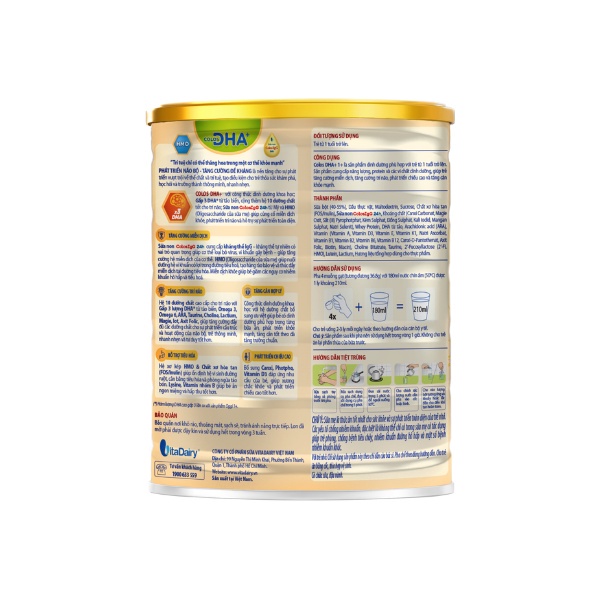 Ảnh Sữa bột Colos DHA 1+ 800g giúp bé phát triển não bộ, tăng cường đề kháng - VitaDairy 4