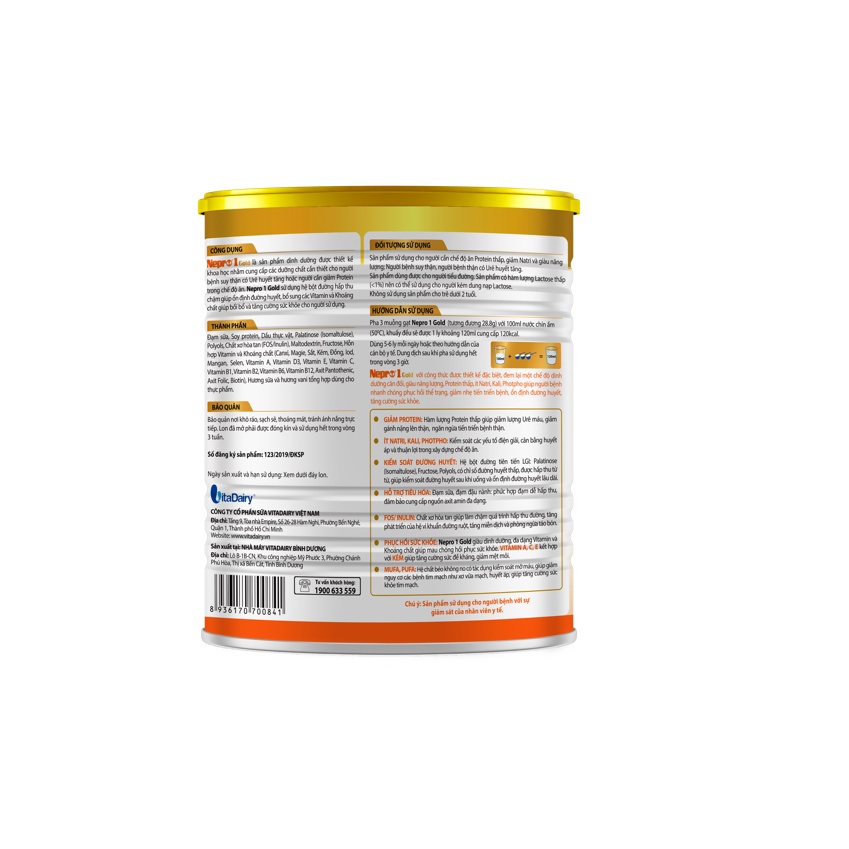 Ảnh Sữa bột Nepro 1 Gold 400g (cho người tiểu đường) - VitaDairy 4