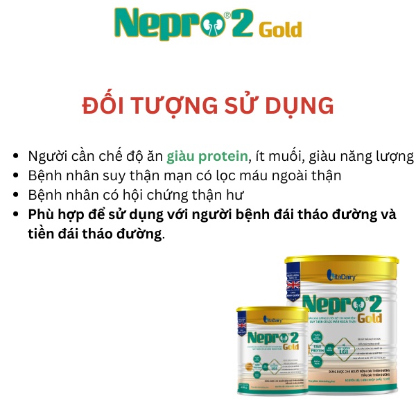 Ảnh Sữa bột Nepro 2 Gold 400g (cho người tiểu đường) - VitaDairy 2