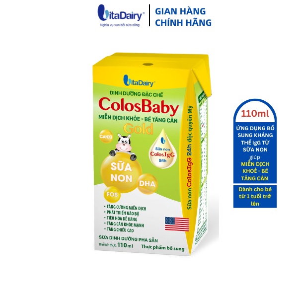 Ảnh SUDD Colosbaby Gold 110ml - thùng 48 hộp - VitaDairy 4