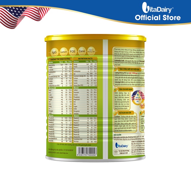 Ảnh Sữa non Colosbaby Gold 0+ 400g, sữa bột hỗ trợ tăng cân, tăng cường miễn dịch cho bé - VitaDairy 3