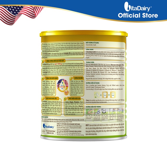 Ảnh Sữa non Colosbaby Gold 0+ 400g, sữa bột hỗ trợ tăng cân, tăng cường miễn dịch cho bé - VitaDairy 4
