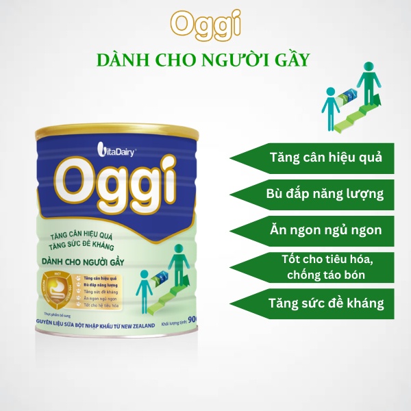 Ảnh Sữa bột OGGI 900g cho người gầy - VitaDairy 1