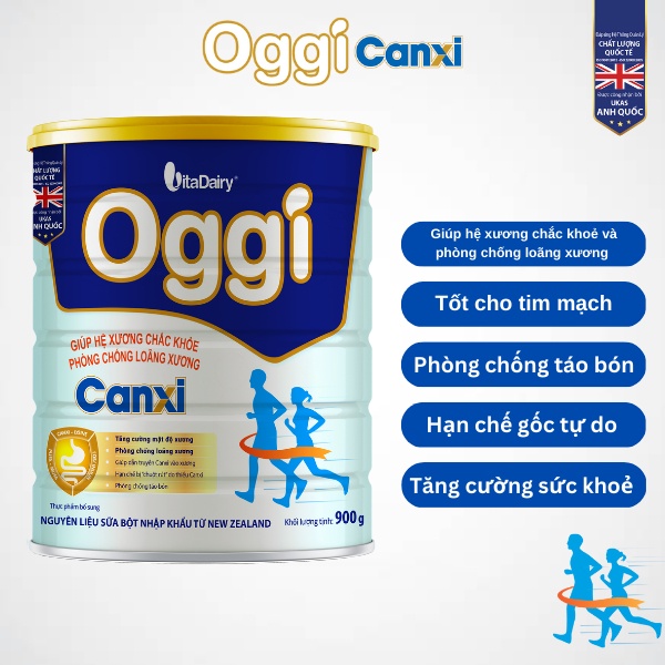 Ảnh Sữa bột OGGI Canxi giúp chắc khoẻ xương - lon 900g - VitaDairy 1