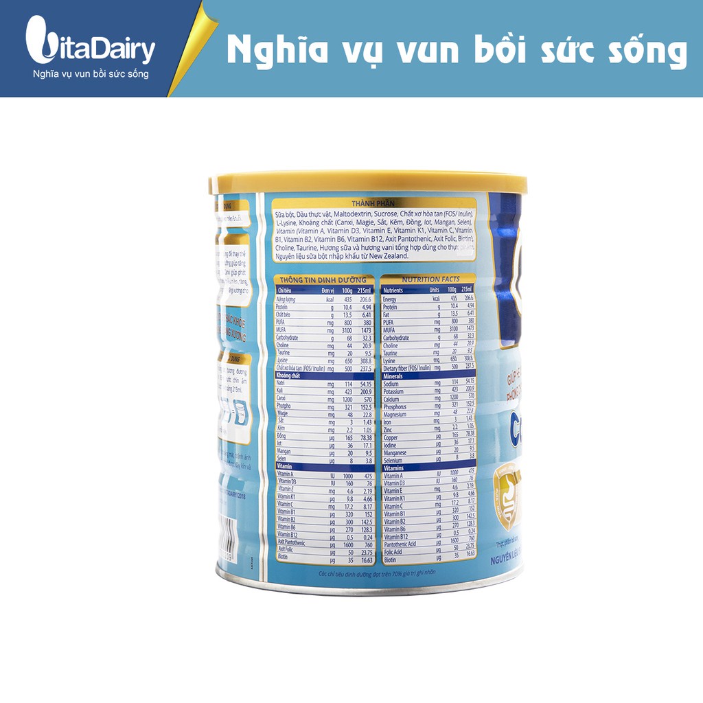 Ảnh Sữa bột OGGI Canxi giúp chắc khoẻ xương - lon 900g - VitaDairy 3