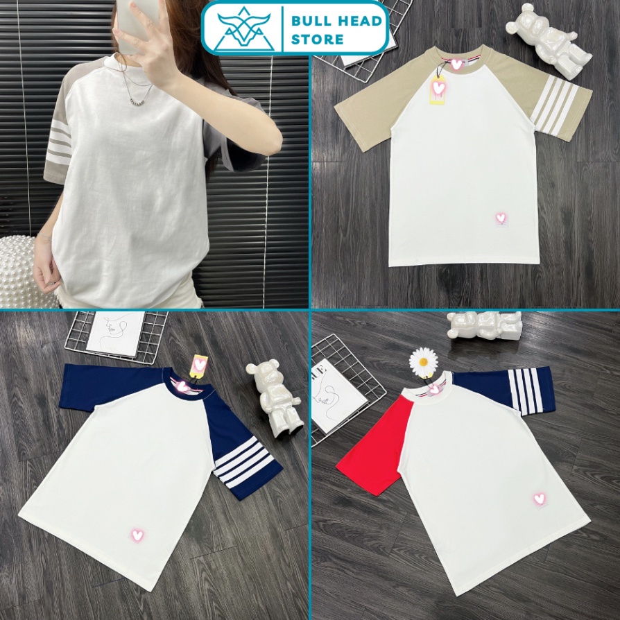 Áo Phông Nam Thôm Phối 4 Vạch Siêu Đẹp - Áo Thun Nam Nữ Thôm Phối Màu Viền Vai Cao Cấp hot trend