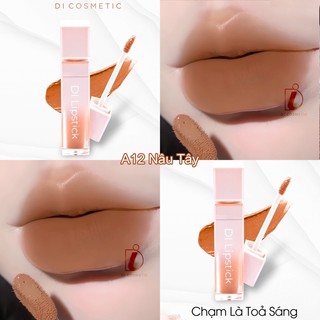 [11.11 MUA 2 TẶNG 1] A12- Nâu Tây Son DI Cosmetic lì môi không chì chính hãng