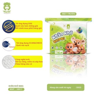 KHĂN VẢI KHÔ ĐA NĂNG DÀNH CHO MẸ VÀ BÉ MIPBI 600 / 900g