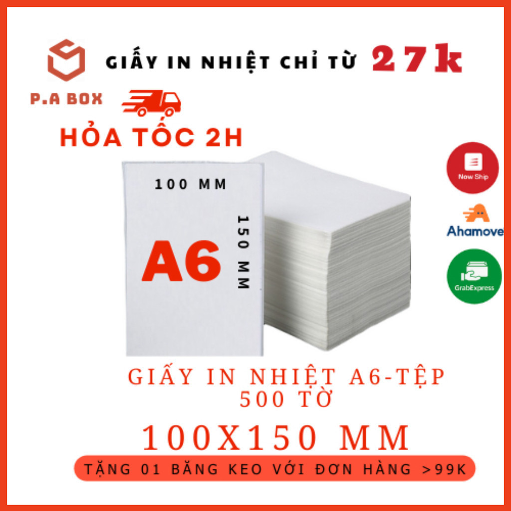 Giấy in nhiệt A6 100x150 mm - In đơn sàn TMĐT | Shopee Việt Nam