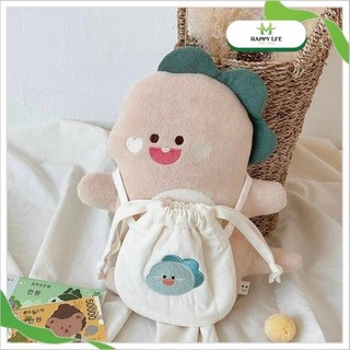 Túi Rút Mini Vải Cotton Thêu Hình Thú Cute – Túi Đựng Đồ Nhỏ, Đeo Chéo, Phụ Kiện Dễ Thương Hot Trend