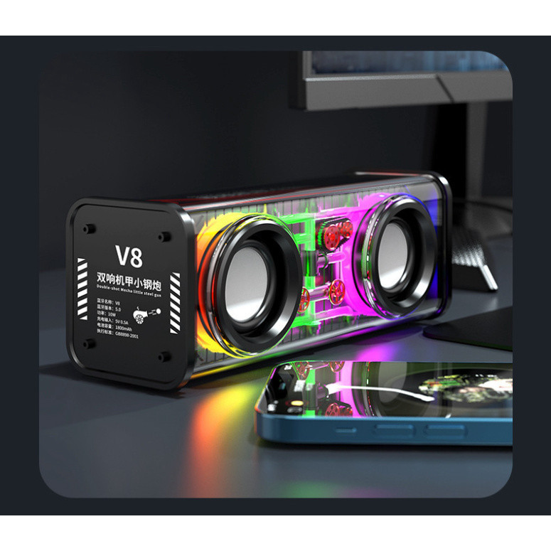 Loa bluetooth A88 led nháy theo nhạc RGB, công suất 10W, nghe nhạc cực chất HOT