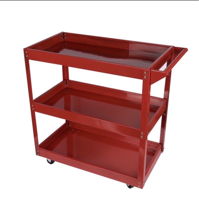 Kệ đựng đồ nghề dụng cụ 3 tầng sơn mạ tĩnh điện có giá treo dụng cụ kèm 20 móc treo