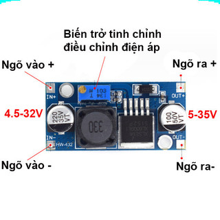 Mạch tăng áp XL6009 DC - DC ( Có bản đặc biệt tăng và giả mét)