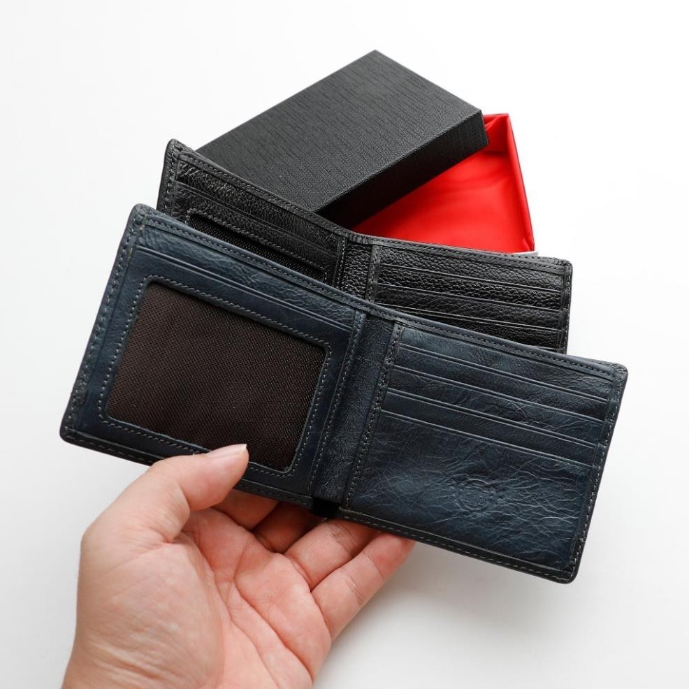 Ví Nam Da Bò Thật Kiểu Ngang VT02 Mini, Thiết Kế Đơn Giản Tinh Tế, Quà Tặng Cho Bạn Bè, Người Yêu