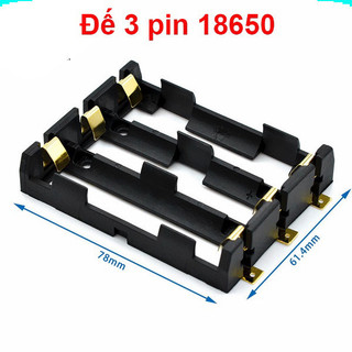 [Ưu đãi] Đế pin 18650 chân đồng mạ vàng hàn PCB