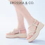 - Giày sandal nữ đế xuồng phối dây quai mảnh thiết kế basic màu nude cao 6cm - SB014.