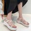 - Giày sandal nữ đế xuồng phối dây quai mảnh thiết kế basic màu nude cao 6cm - SB014.