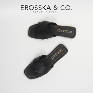 Erosska - Dép đế bệt nữ quai ngang kiểu dáng đơn giản màu hồng - DE065