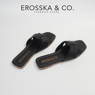 Erosska - Dép đế bệt nữ quai ngang kiểu dáng đơn giản màu hồng - DE065