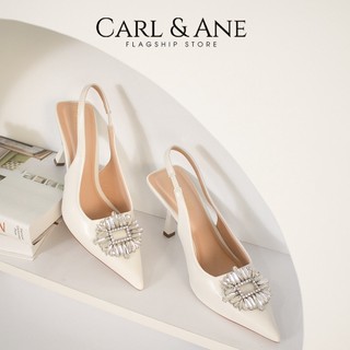 Erosska - Cao gót Blaite Crytal Slingback đính đá màu trắng cao 9cm - WD002