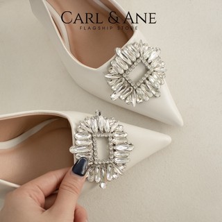 Erosska - Cao gót Blaite Crytal Slingback đính đá màu trắng cao 9cm - WD002