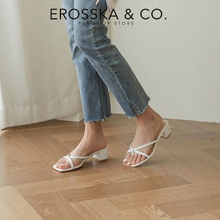 Guốc Cao Gót Xỏ Ngón Erosska Hàn Quốc cao 5cm màu nude _ EM075