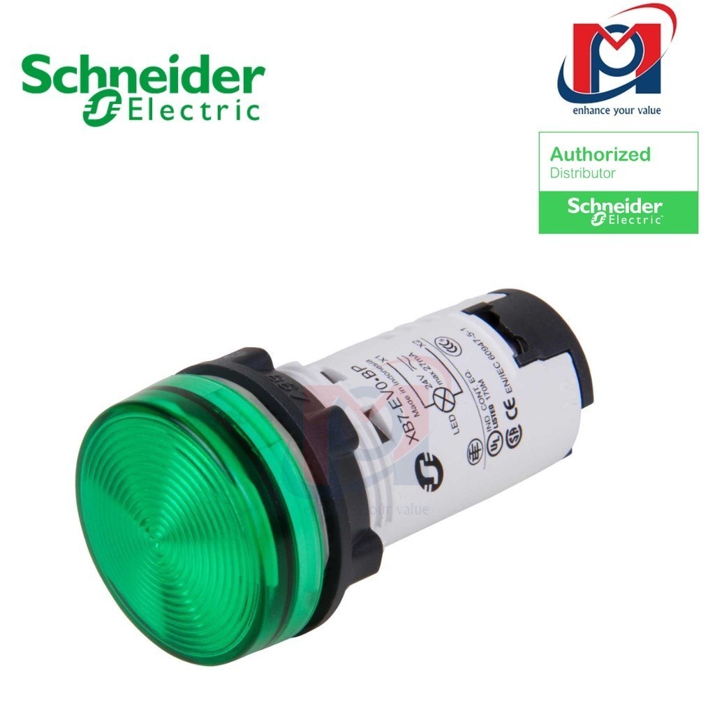 Đèn báo XB7 màu xanh lá - Schneider - XB7EV03MP | Shopee Việt Nam